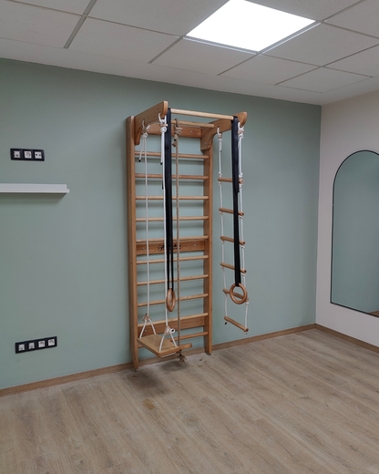 Échelle Suédoise en Bois Hêtre avec 4 Accessoires