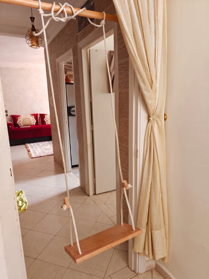 Balançoire Enfant en Bois de Hêtre – Dès 2 Ans | Darmonbebe