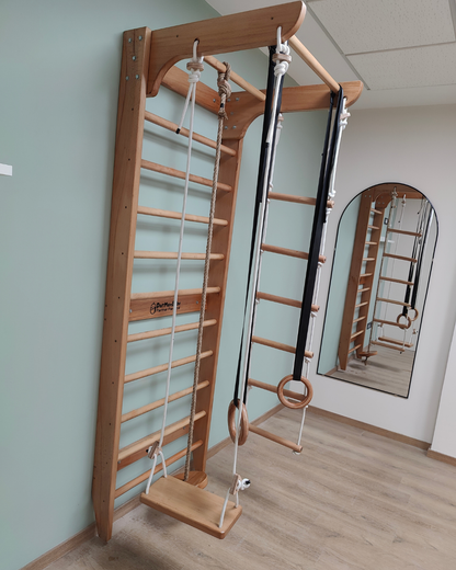 Échelle Suédoise en Bois Hêtre avec 4 Accessoires