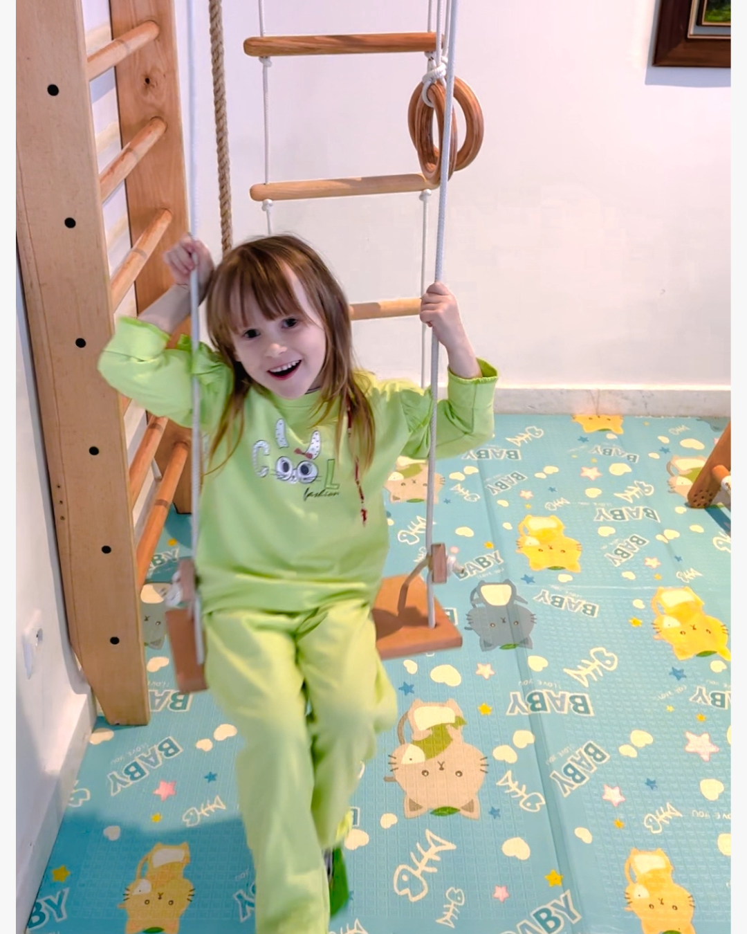 Balançoire Enfant en Bois de Hêtre – Dès 2 Ans | Darmonbebe