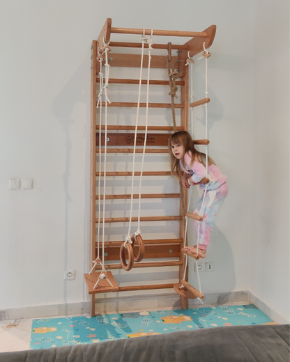 Échelle Suédoise en Bois Hêtre avec 4 Accessoires